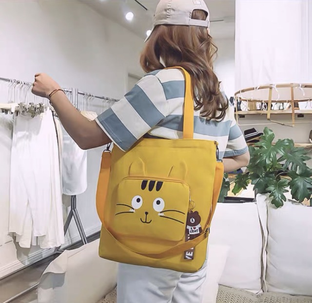 TOTE ĐEO 2 kiểu - TÚI HỘP MÈO-TT08