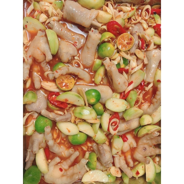 Chân Gà (Rút Xương) Sốt Thái Và Sả Tắc