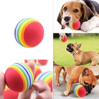 Banh đồ chơi màu cầu vồng 3.5cm dễ thương cho thú cưng