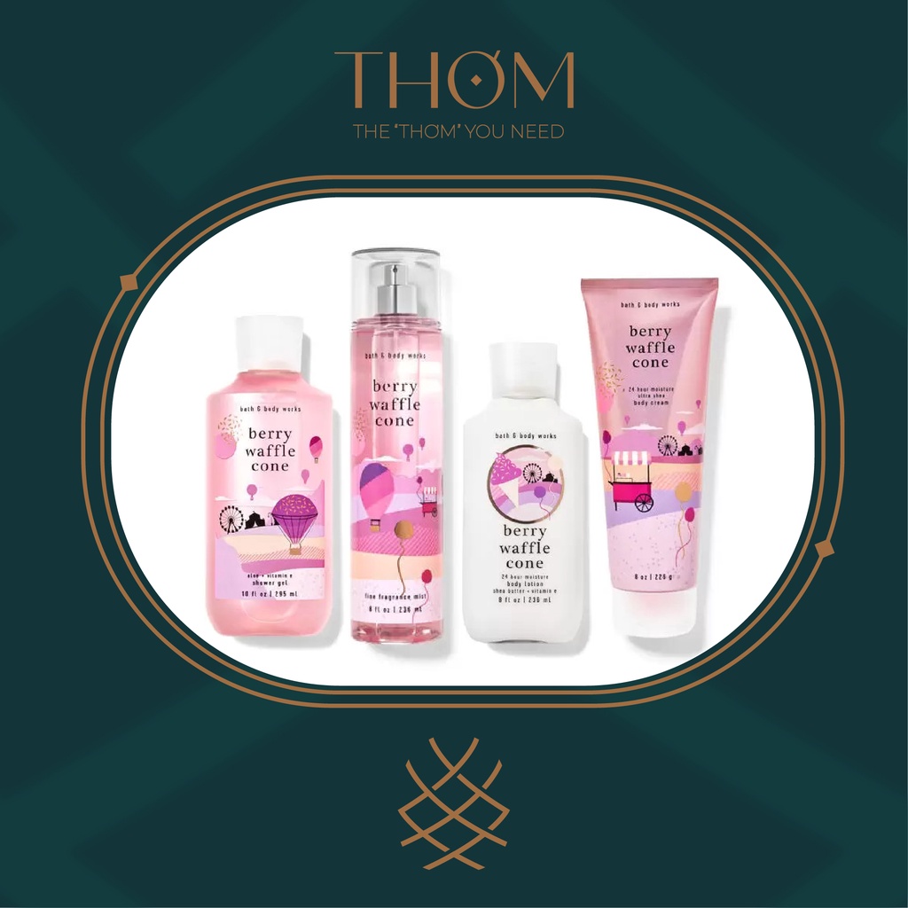 BERRY WAFFLE CONE | Sản Phẩm Tắm Dưỡng Xịt Thơm Toàn Thân Bath &amp; Body Works
