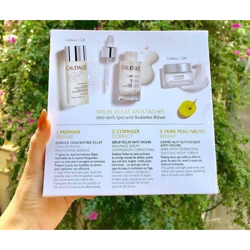 Set serum vinoperfect caudalie GIẢM THÂM NÁM + TRẮNG SÁNG DA