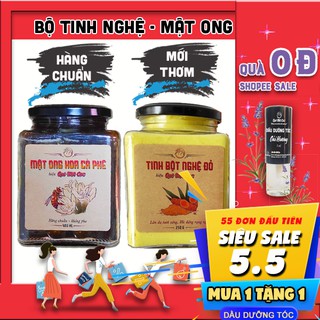 COMBO TINH BỘT NGHỆ, MẬT ONG UỐNG ĐẸP DA, GIỮ DÁNG, HẾT LOÉT DẠ DÀY QUÊ MỘT CỤC (HANDMADE)