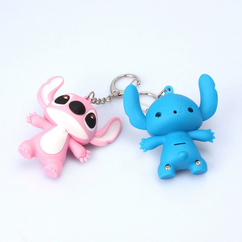 Móc Khóa Hình Lilo Và Stitch Hoạt Hình Có Đèn Led