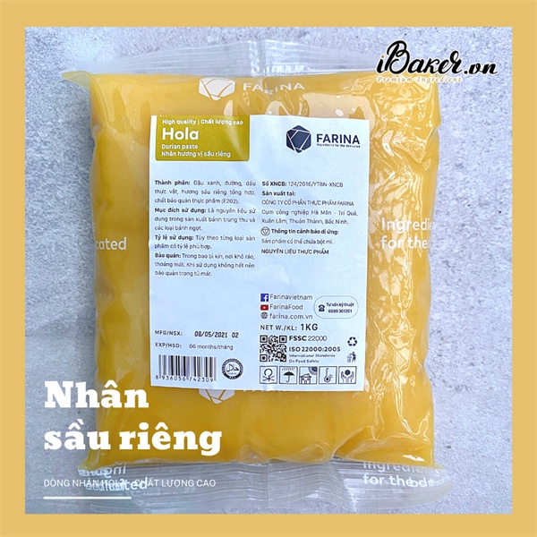 NHÂN TRUNG THU FARINA SÊN SẴN HOLA TÚI 1KG