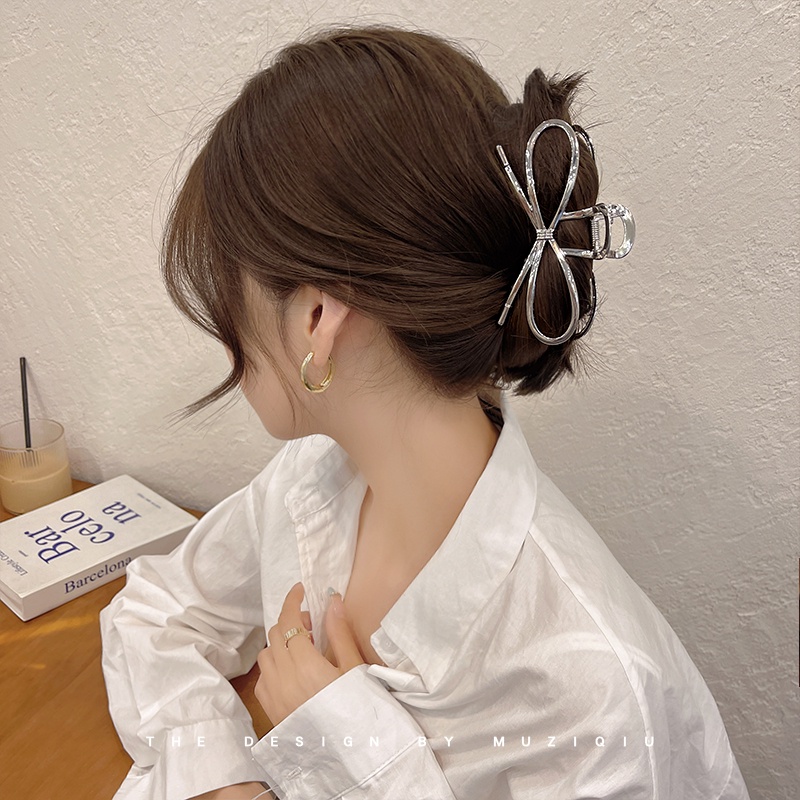 Kẹp Tóc Nơ Bằng Kim Loại Cho Nữ