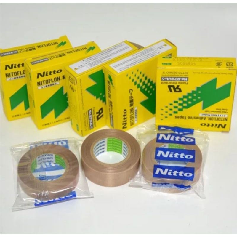 băng keo chịu nhiệt nitto denko 973ul-s (0.13mm * 13,19,25,38,50mm * 10m), băng keo chịu nhiệt teflon