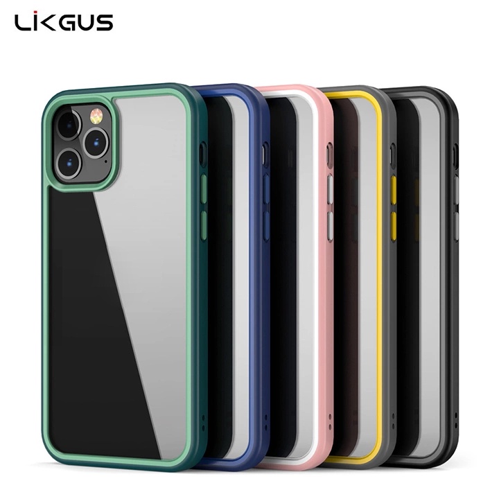 Ốp lưng iPhone 13/ 13 Pro/ 13 Pro Max/ iPhone 12/ 12 Pro/ 12 Pro Max, ốp chống sốc, ốp trong viền màu hiệu Likgus Sexy