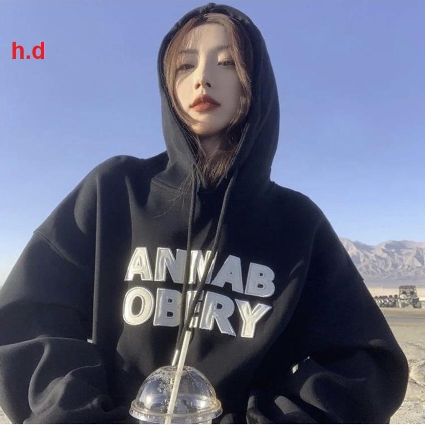 Áo hoodie ANNAB siêu hot, chất nỉ ngoại Form rộng cánh dơi trùm mông hàng mũ 2 lớp to đẹp hình in sắc nét