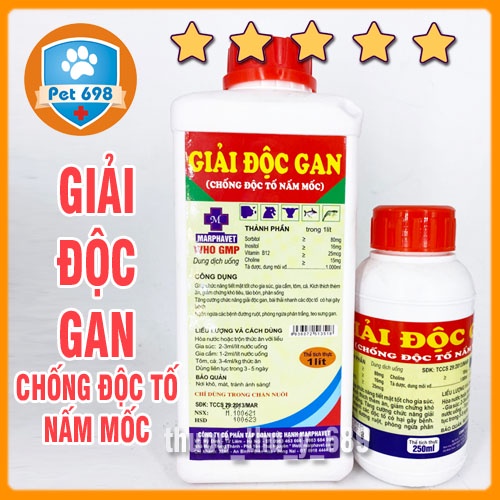 GIẢI ĐỘC GAN MARPHAVET 250ml chống nấm mốc, giải đ.ộc, tăng cường chức năng gan thận trên vật nuôi, gia súc, gia cầm