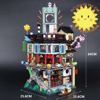Đồ chơi Lắp ghép Mô hình TRỤ TÂM TRỤ SỞ NINJA 65666 06066 ninja city
