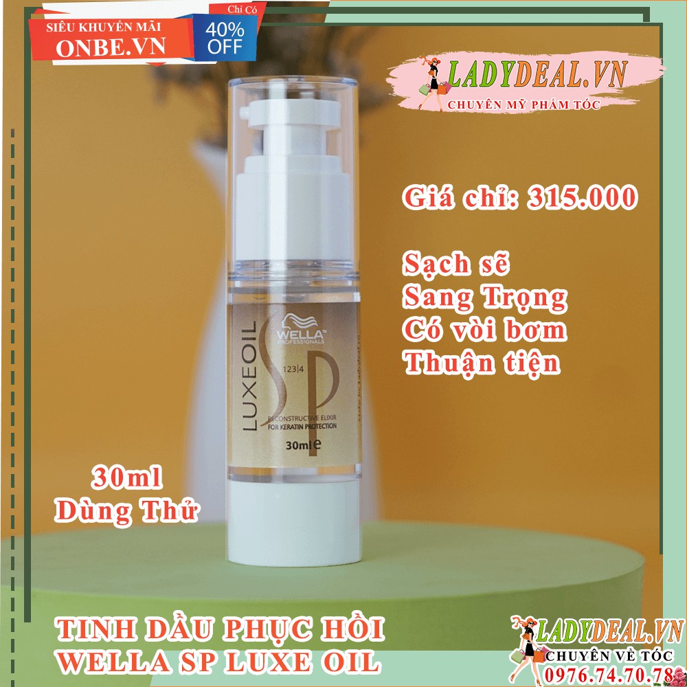 [ Ladydeal.vn ]Tinh Dầu Phục Hồi Tóc Wella Sp Luxe oil 30ml - 100ml