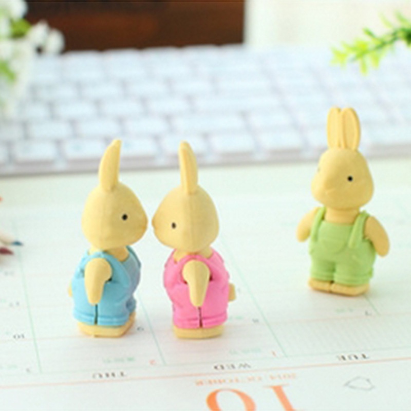 Gôm tẩy bút chì hình thỏ cute dễ thương siêu sạch giá rẻ cho bé HANUTO GT07