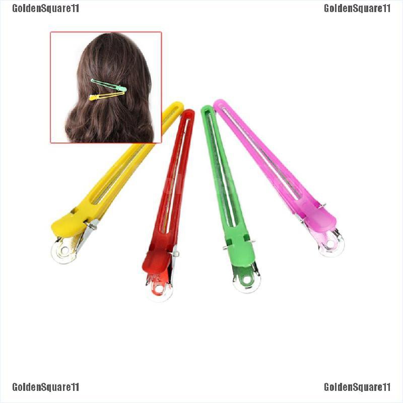 [Hàng mới về] Set 12 kẹp tóc mỏ vịt chia phần nhiều màu sắc hỗ trợ tạo kiểu dành cho salon làm tóc