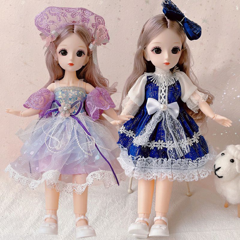 Búp bê barbie 3D kích thước 30cm 23 khớp cử động độc đáo kèm quần áo (có bán lẻ quần áo) AD885