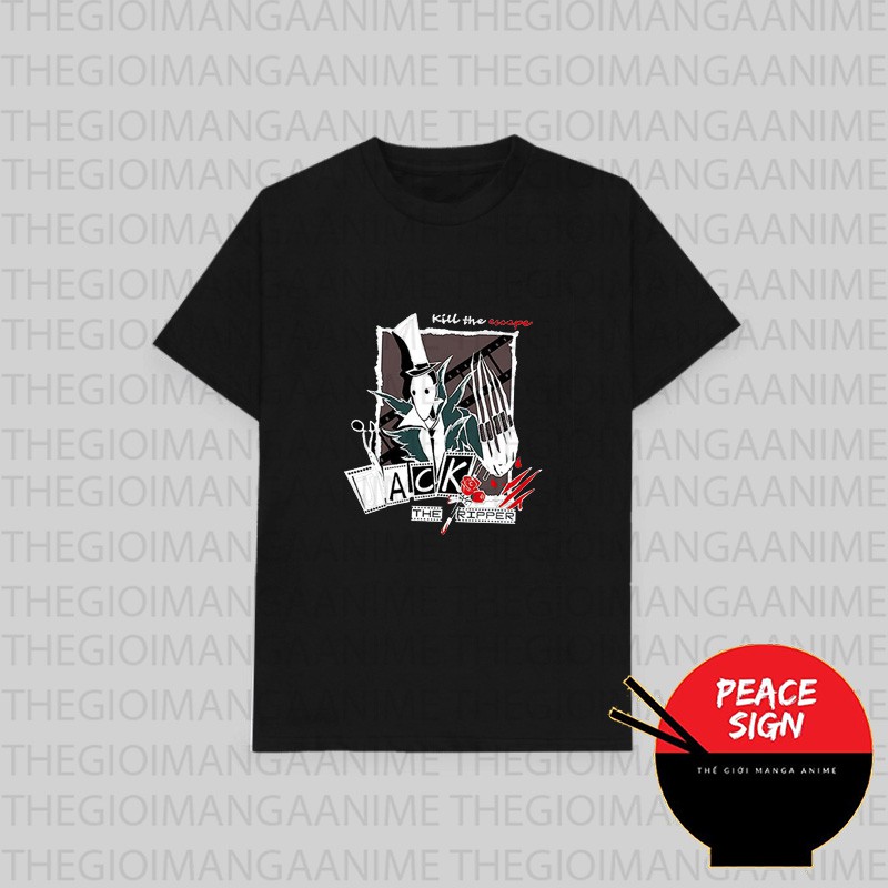 Áo thun phông đen in hình JACK GAME IDENTITY V anime chibi thời trang cá tính vải đẹp