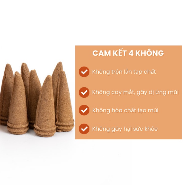 Nụ trầm hương cao cấp tặng 1 thác khói trầm hương khói ngược THIÊN MỘC HƯƠNG hộp 40 nụ 16 năm