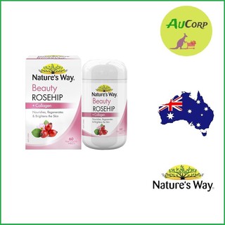 Viên uống trắng da, bổ sung collagen - Nature's Way Beauty Rosehip - ÚC - 60 viên
