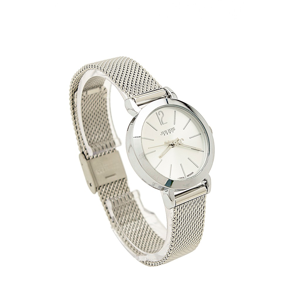 Đồng hồ nữ Julius Hàn Quốc JA-732A dây thép mesh thời thượng (Bạc)