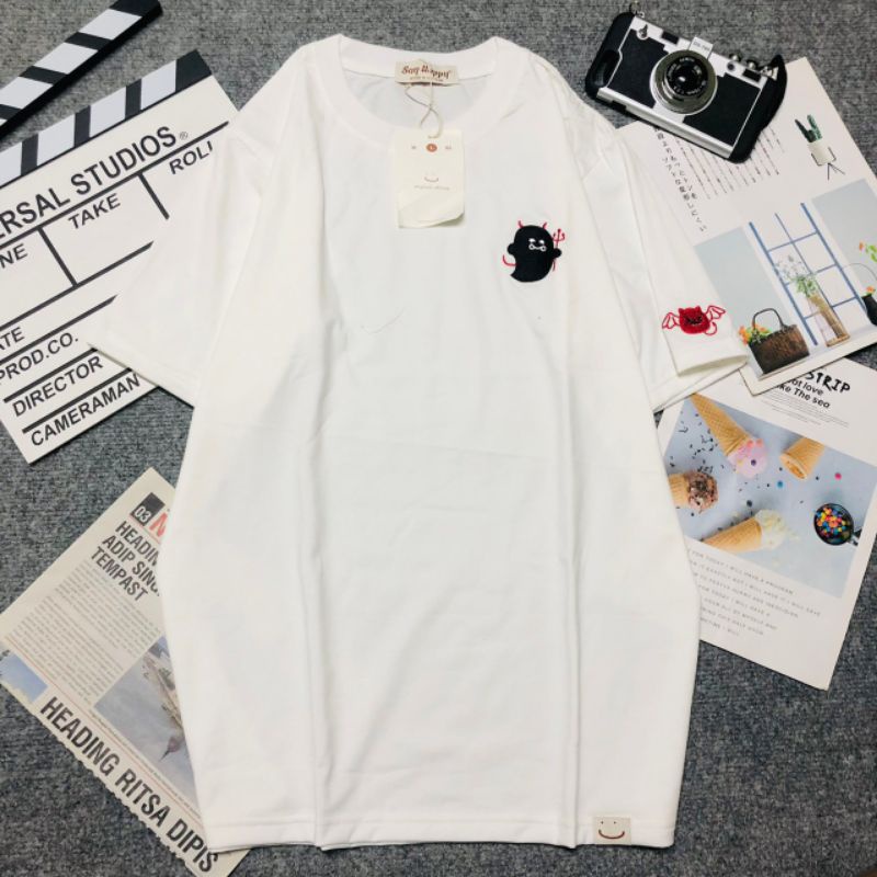 🎄Áo Thun Say Happy thêu Ghost🎄