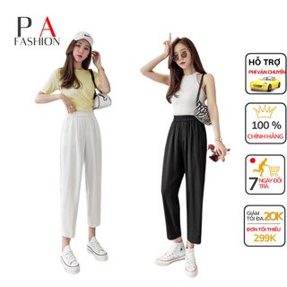 Quần baggy đũi nữ cạp chun chất đũi lụa cao cấp nhẹ mát