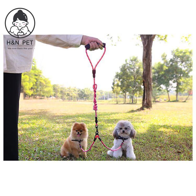 Xích đôi, dây dắt đôi chó chó mèo - Xích 2 đầu đa năng H&amp;N PET