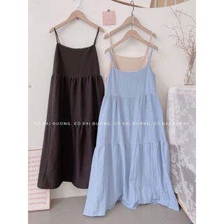 Váy suông 2 dây xòe ulzzang hàn quốc