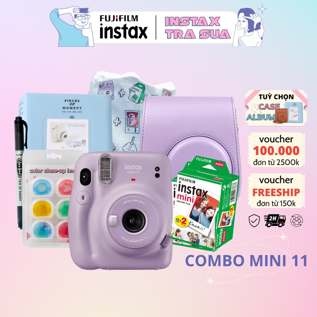 Combo Instax Mini 11 - BỘ MÁY và phụ kiện chụp ảnh lấy liền Fujifilm Instax Mini 11 - Bảo Hành Chính hãng 1 năm #10