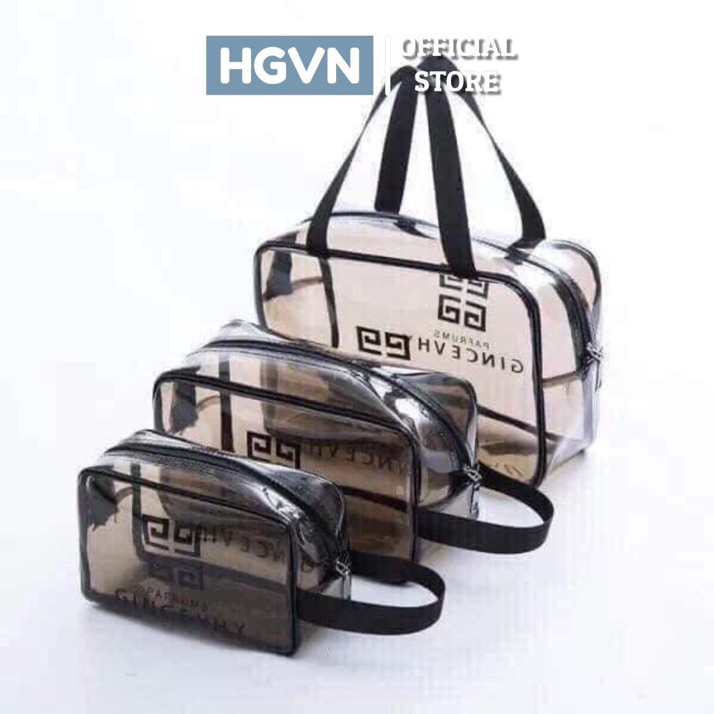 Túi Đựng Mỹ Phẩm HGVN Trong Suốt Chống Thấm Nước Tiện Lợi Mang Đi Du Lịch TRAVEL