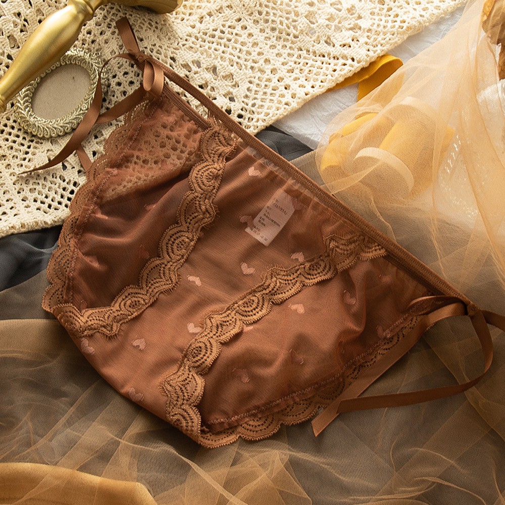 Quần Lót Ren Hình Trái Tim Gợi Cảm Cho Nữ