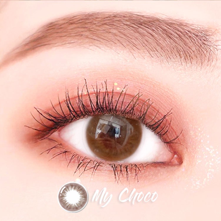 Lens nâu tự nhiên MY CHOCO - Chất liệu Silicone CAO CẤP | Đeo 24/24 | Đường kính 13.5mm - Độ cận 0-8 | Thương hiệu Angel