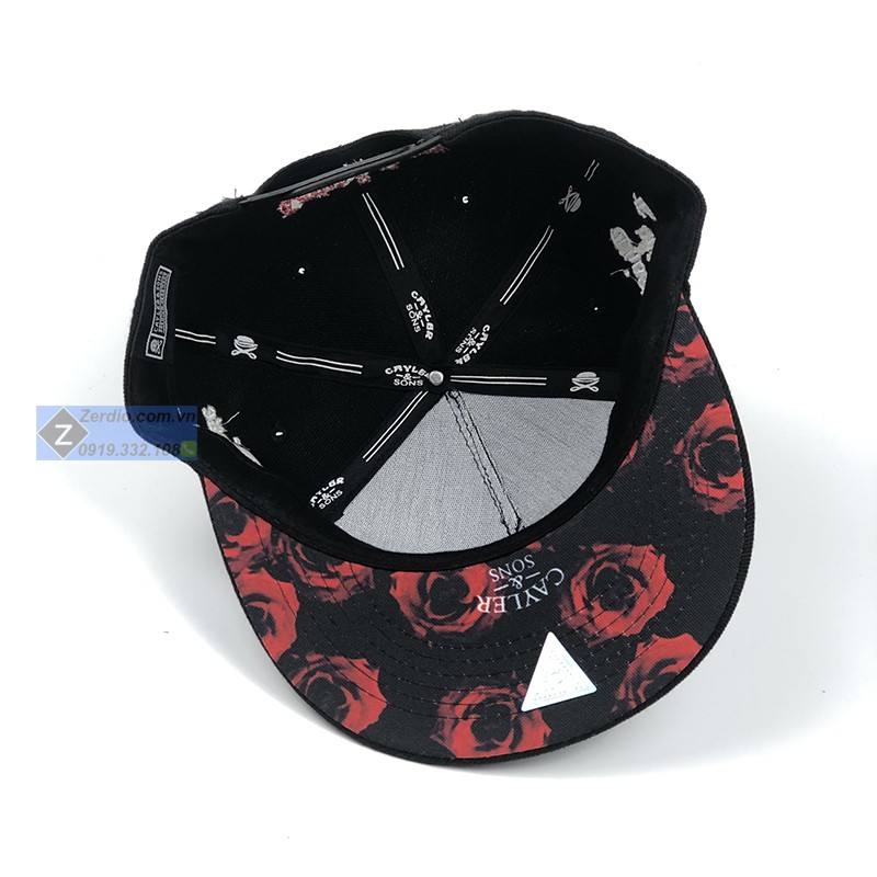 Nón nam nữ hiphop snapback đen thêu họa tiết nổi phong cách cá tính