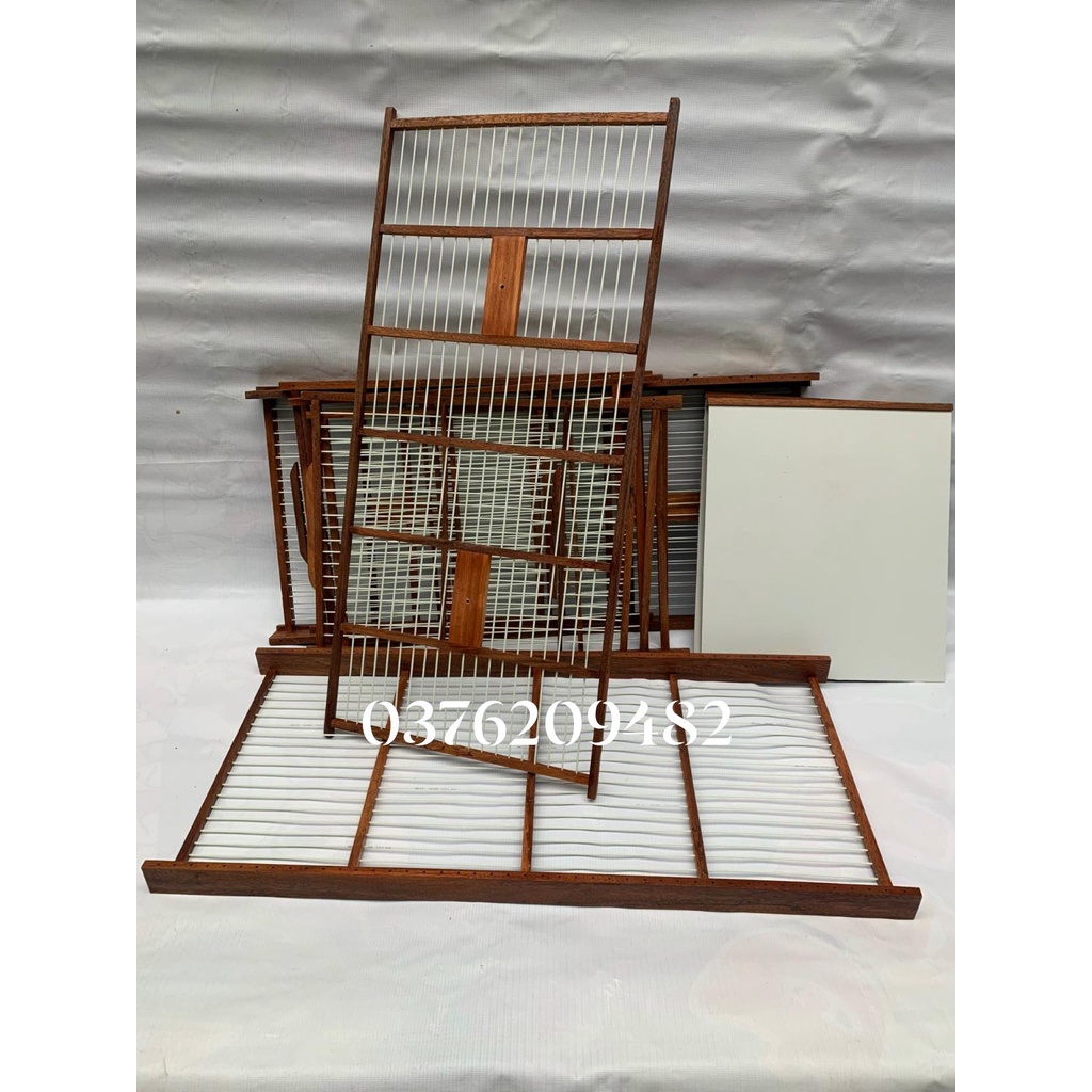 KHUNG LỒNG TẬP LỰC MÀO GỖ NAM CÁP QUANG  60 và 80 , 1M TỰ LẮP RÁP SIÊU BỀN, ĐẸP