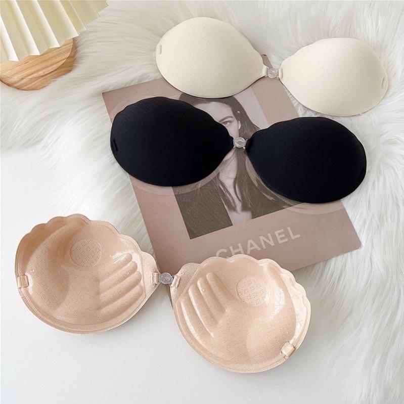 Áo Dán Softie Nâng Ngực Tạo Khe Cài Trước Vỏ Sò Thông Hơi P45