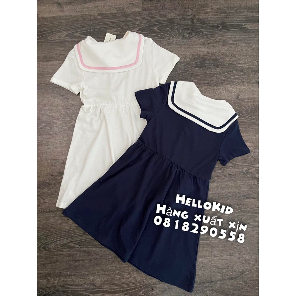 V185 - Váy cổ thuỷ thủ polo CA bé gái