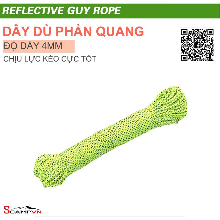 Dây dù phản quang loại dày 4mm Selpa CLS chịu lực du lịch dã ngoại cắm trại | BigBuy360 - bigbuy360.vn