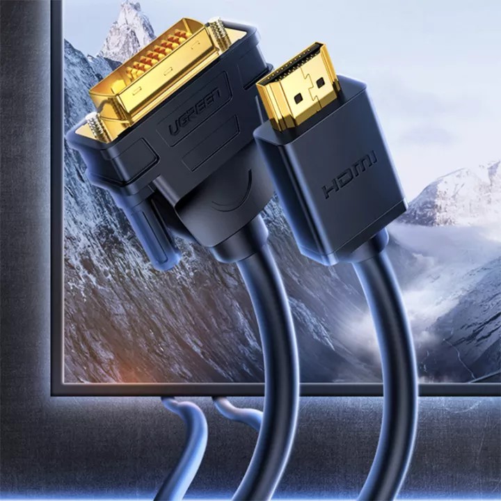 Cáp HDMI to DVI 24+1 dài 5m mạ vàng cao cấp Ugreen 10137 HD106