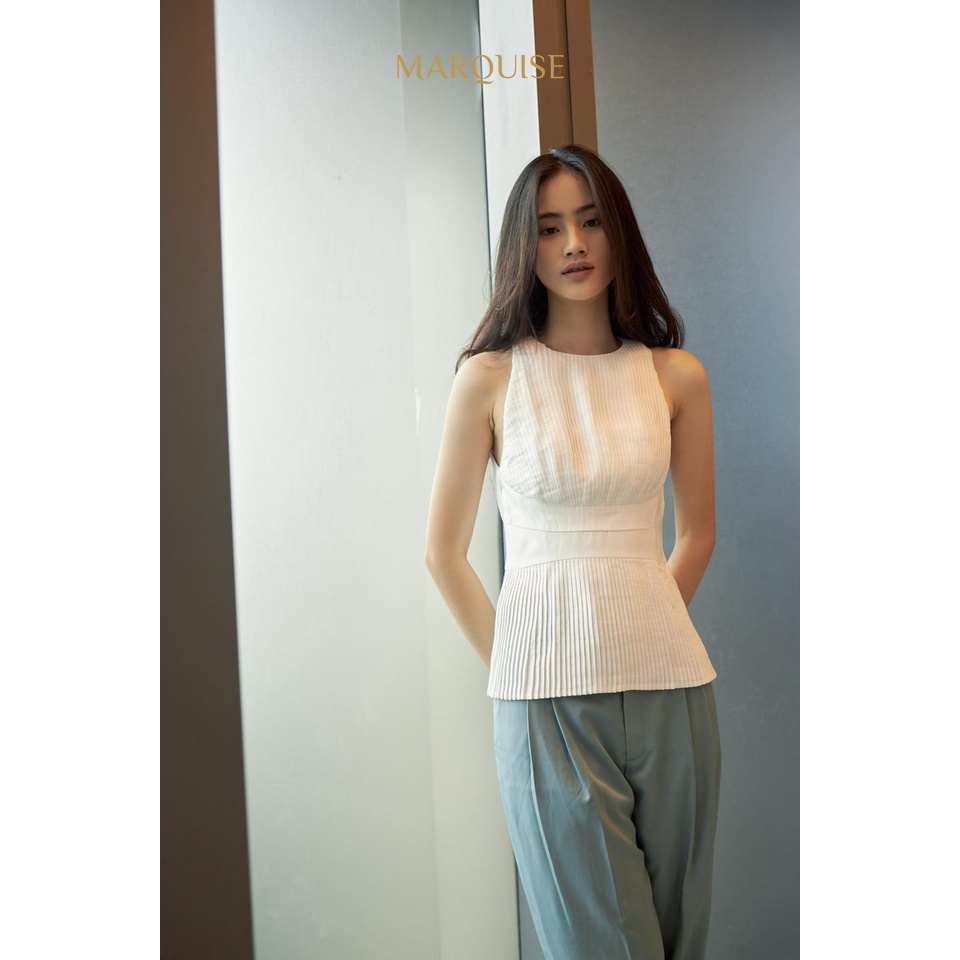 MARQUISE - Áo sát nách xếp ly HALTER TOP WITH ACCORDION PLEAT 010203