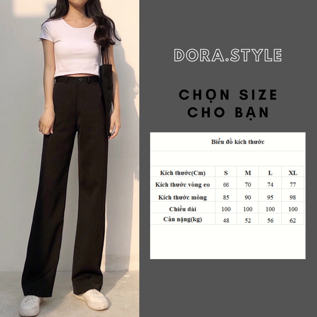 Quần ống rộng 09 lưng cao kiều Hàn Quốc kèm ảnh thật