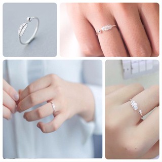 Nhẫn bạc nữ PANMILA - Nhẫn lông vũ (TS-NN-A4)