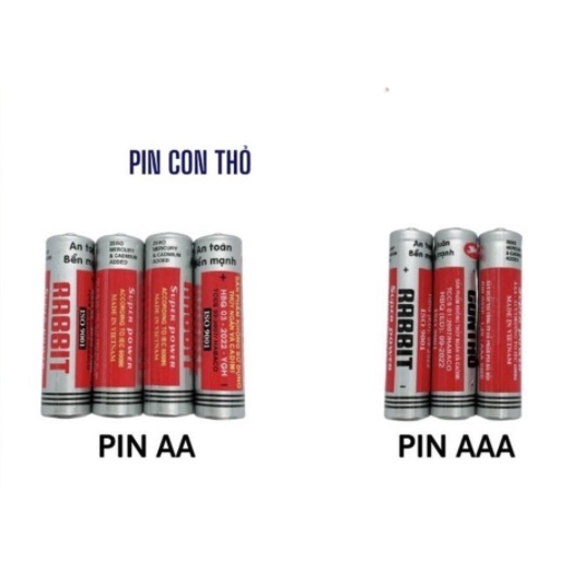 Pin tiểu con thỏ AA (vỉ 4 viên) sử dụng cho đồ chơi