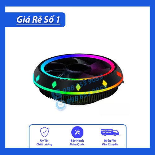 💥 Quạt Tản Nhiệt, Fan CPU EDRA MASA ECC01 - LED RGB Sử dụng cho CPU Intel 775/115x/1366, AMD AM4.AM3