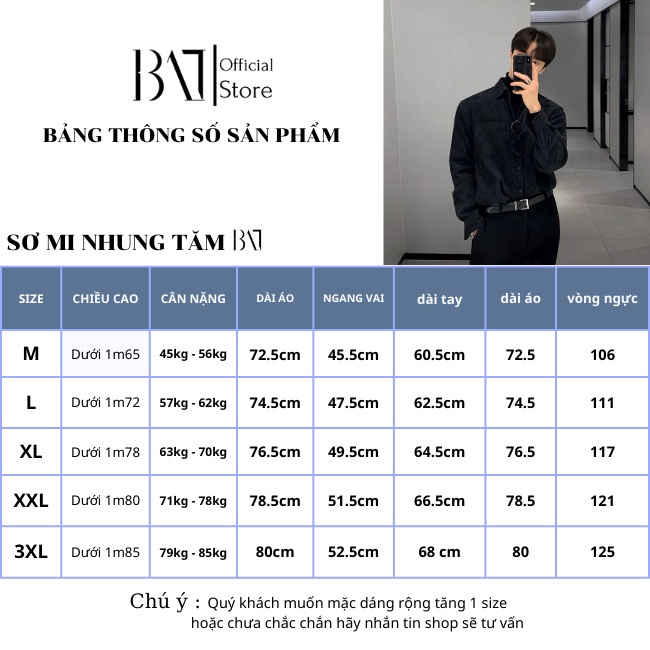 Áo sơ mi chất lIệu vải nhung tăm dáng hàn vải mềm mịn dày dặn co giãn nhẹ không bai xù, phong cách trẻ trung