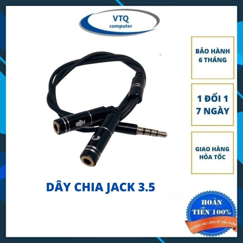 Dây chia 3.5mm từ 1 ra 2 đầu tai nghe và micro loại tốt
