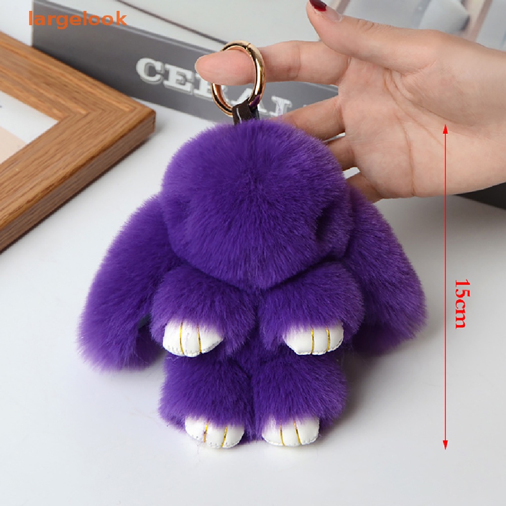 Móc Khóa Thỏ Bông Xù Dễ Thương Đáng Yêu