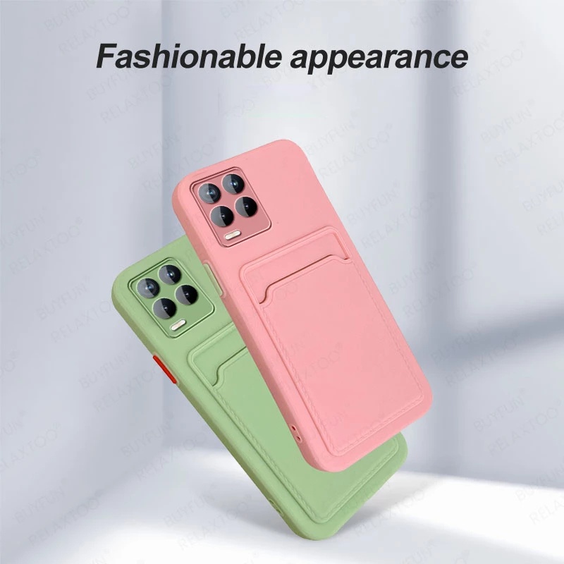 Ốp Điện Thoại Bằng Silicon Mềm Có Ngăn Đựng Thẻ Cho OPPO A77 A57 2022 A96 A76 A54 A16 A74 A95 F19