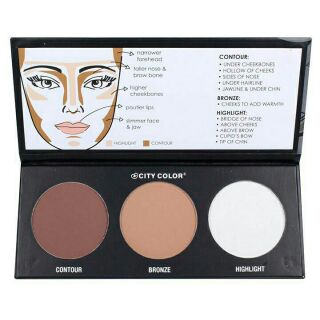 Phấn tạo khối sáng tối 3 ô City Color Contour Palette