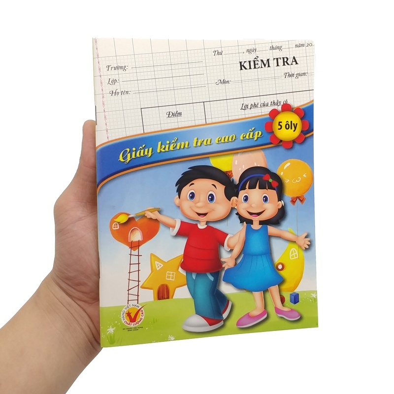 Giấy Kiểm Tra 5 Ô ly CNCLC (Mẫu Bao Bì Giao Ngẫu Nhiên)