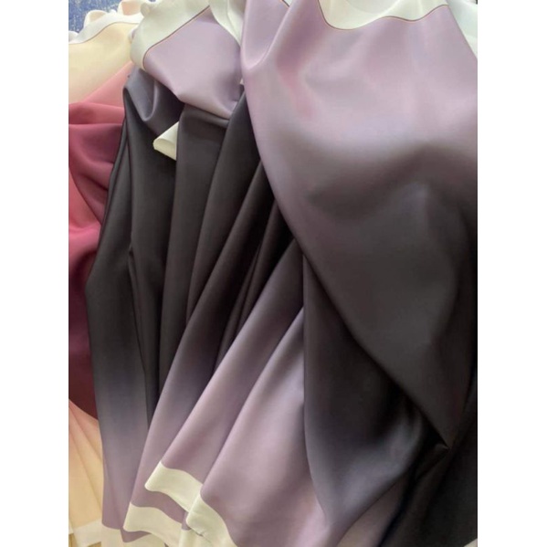 Vải xốp loang ombre full màu