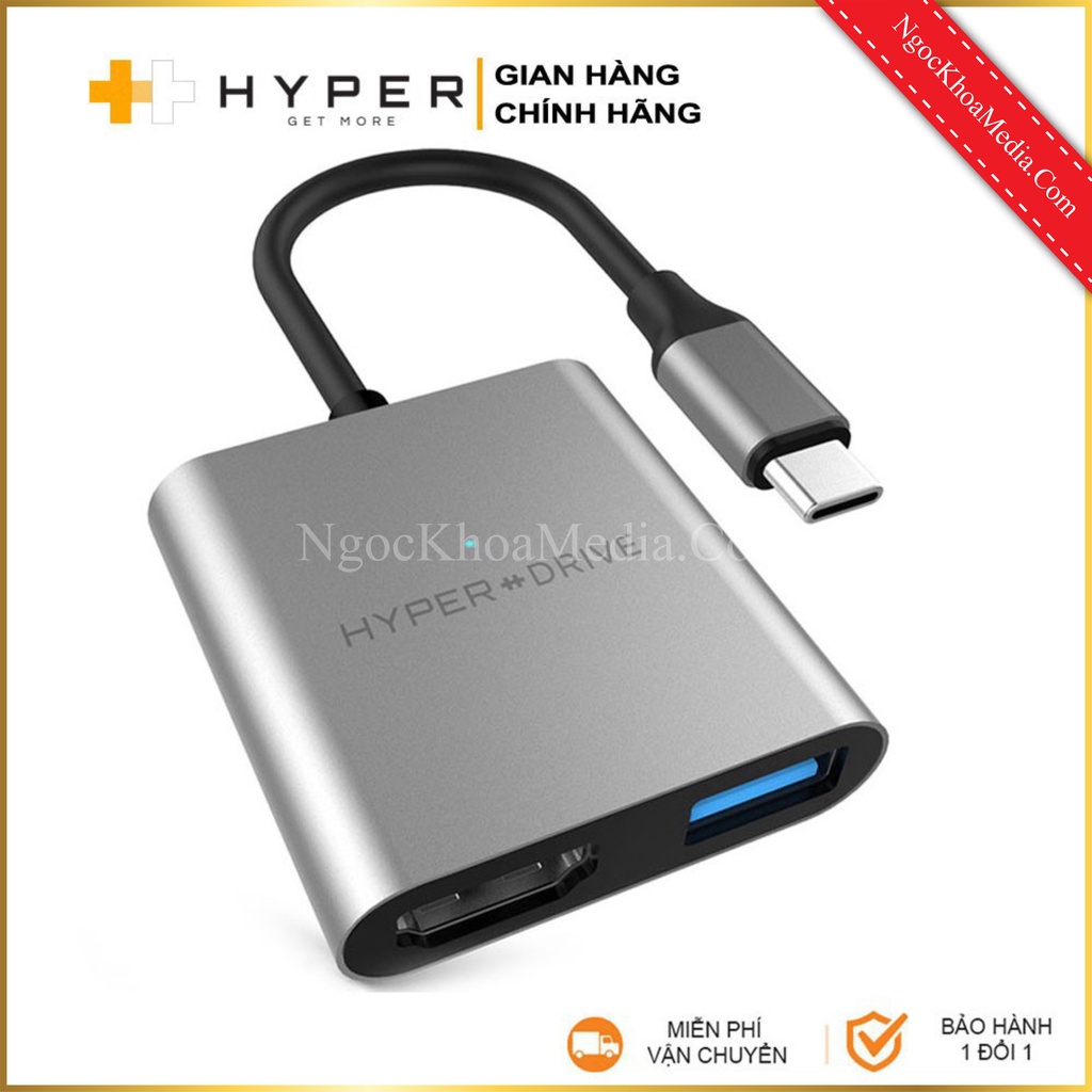 Cổng Chuyển HyperDrive 4K HDMI 3-in-1 USB-C Hub for MacBook, PC & Devices