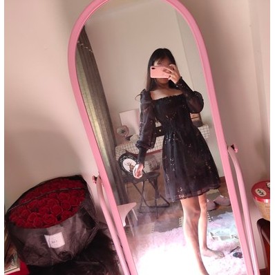 Váy voan hoa nhí Hàn Quốc bo chun | BigBuy360 - bigbuy360.vn